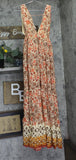 Mango Womens Maxi Woven Flowy Dress Red Paisley US 6 (EUR M)