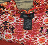 Teeze Me Juniors Spaghetti Strap Tribal Bandeau Dress Fire Red Multi S