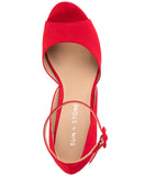 Sun + Stone Womens Reeta Block-Heel Platform Sandals Red 5M