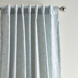 Martha Stewart Floral Room Window Panel Curtains Set of 2 Light Blue 50" x 84"