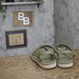 Teva Womens Original Universal Slim Lea Sport Sandal Burnt Olive Green 5M