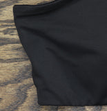 True & Co Womens Convertible Bandeau Wireless Gripper Neckline Bra Black M