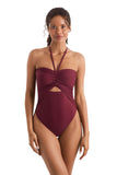 Mimi Flamingo Womens Soleil Solids Luma One Piece Swimsuit 900050226 Henna Red 4