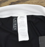 Lauren Ralph Lauren Womens Banded High-Waist Bikini Bottom Swim Black / White 12