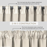 Elrene Energy Efficient Room Darkening Window Panel Ivory Off White 52x84