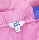 Joylab Womens Low-Rise Satin Tear Away Track Pants 94628896 Pink / Neon Pink XS