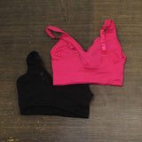 Puma Womens Ladies 2-Pack Padded Womens Sports Bra 1344680 Black / Pink S