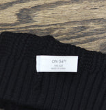 On 34th Pom-Pom Gift Boxed Rib-Knit Beanie with Rolled Cuff MO1542501 Black