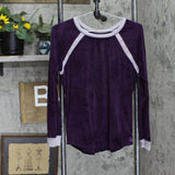 Cuddl Duds Womens Ultra Plush Velvet Fleece Sweatshirt 166f501dbded15 Purple S