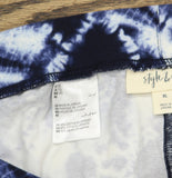 Style & Co. Knit Tie-Dye Pull-On Leggings 100146261MS Navy Blue XL