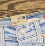 Levi's Womens Ribcage Straight Full Length Jeans Button Fly All Alone Blue 24x32