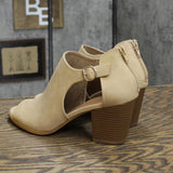 Style & Co Womens Jennaa Shooties Heeled Shoes 10014037200 Taupe Brown 10M