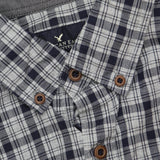 American Eagle  Mens Seriously Soft Button Up Classic Fit Shirt Gray Plaid L