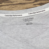 Calvin Klein Performance Embroidered Logo Graphic T-Shirt Tee Heather Gray 1X