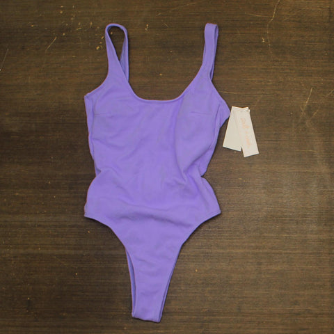 Salt + Cove Juniors Classic Tank One-Piece Swimsuit 807144 Iris Purple Blue XS