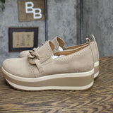 Mad Love Maryanne Platform Loafers with Memory Foam Insole Taupe Brown 9.5M