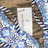 Vera Bradley Womens Thong Flip Flops Sandals 1675ed06771a4c Blue M (7-8)
