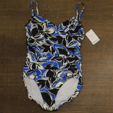 Shapesolver Surplice Neck One-Piece Swimsuit SV260241 Royal Blue / Black 16