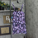 Swim Solutions Tummy Control Swim Dress One Piece Dancing Paisley Black Multi 14