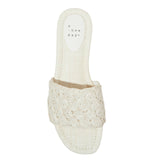 A New Day Woven Raffia Slide Sandals with Memory Foam Insole White Multi 8M