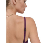 DKNY Shirred U-Wire Bandeau Bikini Top DIMTS403 Port Purple L