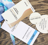 Coco Reef Floral Diamond Wrap Tankini Swim Top Capri Blue / White 12 / 36C