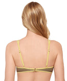 Salt + Cove Juniors Plunge Underwire Bikini Swim Top Green / Yellow S