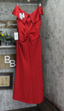 Xscape Womens Plus Size Long Off the Shoulder Scuba Crepe Dress Gown Red 16W