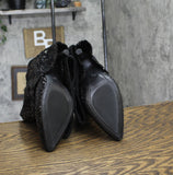 A New Day Womens Abba Sequin Foldover Tall Boots 91636693 Black 7.5M