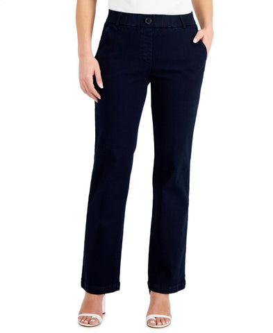 Kasper Women's Faux-Fly Pull-On Wide-Leg Pants 10840981