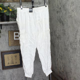 INC International Concepts Waistband Drawstring Utility Jogger Pants White XL