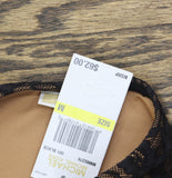 Michael Michael Kors Womens Lace High Waist Swim Bikini Bottom Black / Brown M