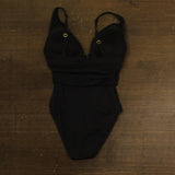 Bleu By Rod Beattie Key Item Plunge Neck One-Piece Swimsuit RBKK25776X Black 8