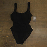 Vince Camuto Womens Textured Scoop Neck Ring One Piece Swimsuit V1L099 Black 4