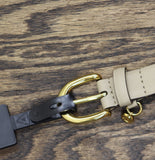 Womens Charm Crosshatch Leather Belt Birch Tan Brown XL