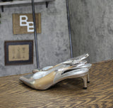 Calvin Klein Womens Mule Dainty Pumps KCDAINTY Silver Gray 7M