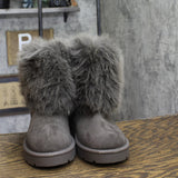 Journee Collection Shanay Womens Faux-Fur Winter Boots SHANAY Gray 10M
