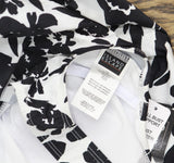 Island Escape Womens Magnolia Underwire Swim Dress One Piece Black / White 12