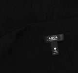 Aqua Womens Button Up Sweater Cashmere V-Neck Cardigan V10337 Black L
