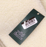 Wild Fable Shawl Collar Faux Shearling Button Down Sash Tie Coat Tan Brown 2XS