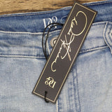 DG2 Womens Virtual Stretch Destructed Skinny Jeans 696854 Chambray Blue 16W