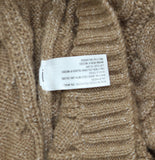 A New Day Long Sleeve Turnover Split Neck Cable Knit Pullover Sweater Brown 1X