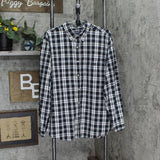 Chaps Mens Easy Care Long Sleeve Button Up Pocket 166c1dc1991c96 Black Plaid XL