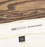 INC International Concepts Womens Mid Rise Boyfriend Jeans 100117316 White 6
