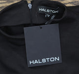 Halston Womens Mock-Neck Belted Long-Sleeve Dress HS4I2AYE Black M