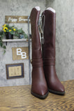 A New Day Rhonda Under-Knee Heeled Boots 94637584 Burgundy Red 8M