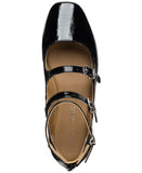 Sun + Stone Womens Cecillee Triple Strap Mary Jane Flats Black Patent 8M