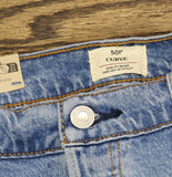 Levi's Womens 501 Curve Jeans Button Fly 94417265 Play on Ref Blue 32x30
