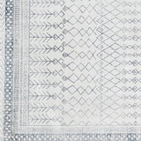 Great Bay Home Washable Accent Runner Rug Distressed Moroccan Grey 2'4" x 7'