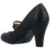 Journee Collection Womens Windy Round Toe Block Heel Mary Jane Pumps Black 7.5M